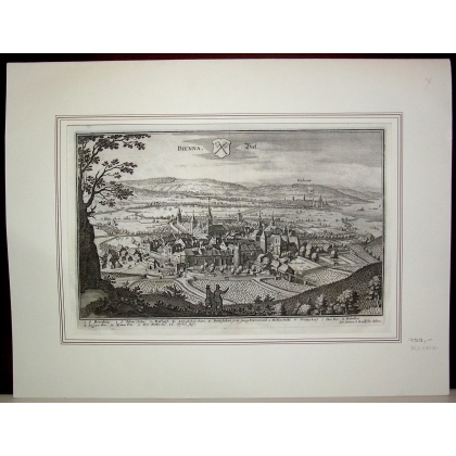 Engraving "Bienna, Biel 1654" by Moinat SA – Antiques and decorative items – Engravings, lithographs