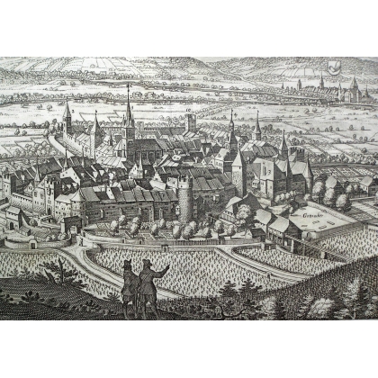 Engraving "Bienna, Biel 1654" by Moinat SA – Antiques and decorative items – Engravings, lithographs