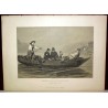 Engraving: ‘Mourners crossing the lake of Moinat SA’ – Antiques and decorative items – Engravings, lithographs