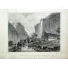 Engraving ‘Lauterbrunnen mit dem’ by Moinat SA – Antiques and decorative items – Engravings, lithographs