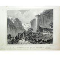 Gravure "Lauterbrunnen mit dem