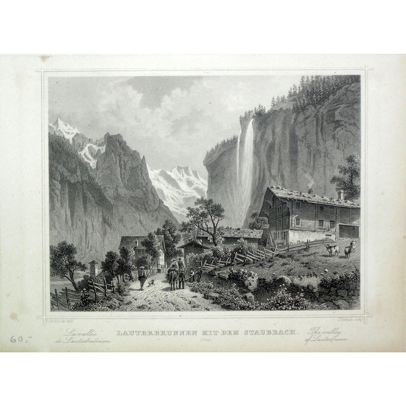 Gravure "Lauterbrunnen mit dem