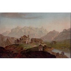 Engraving: ‘Hospice de la Chapelle des Capucins’.  by Moinat SA  – Antiques and decorative items –  Engravings, lithographs