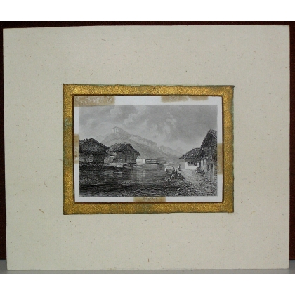 Engraving ‘Brunnen’ by Moinat SA – Antiques and decorative items – Engravings, lithographs