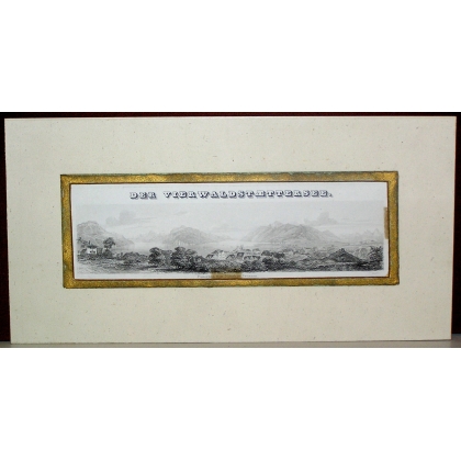 Engraving "Panorama vom Gütsch in Brunnen" by Moinat SA – Antiques and decorative items – Engravings, lithographs