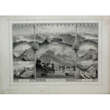 Engraving ‘Le Righi’ by ROHBOCK at Moinat SA – Antiques and decorative items – Engravings, lithographs