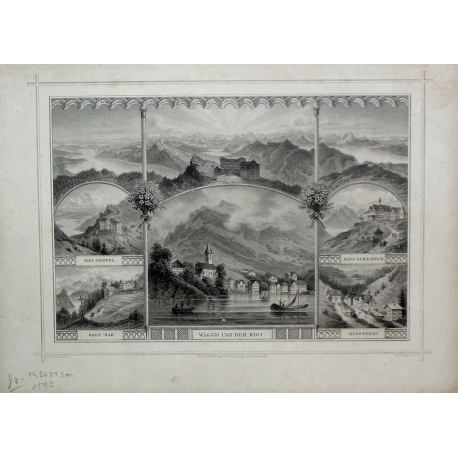 Engraving ‘Le Righi’ by ROHBOCK at Moinat SA – Antiques and decorative items – Engravings, lithographs