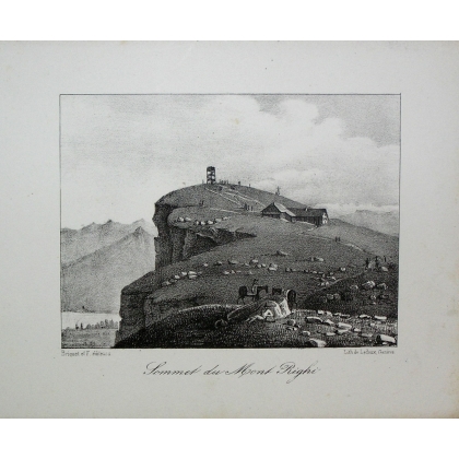 Engraving ‘Summit of Mount Righi’ by LEDOUX on Moinat SA – Antiques and decorative items – Engravings, lithographs