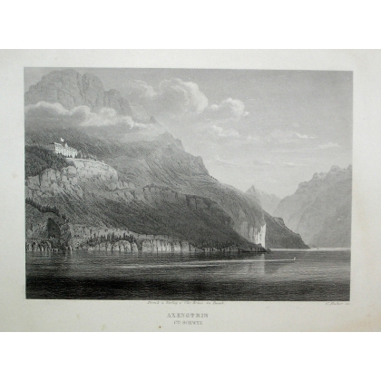 Engraving "Axenstein" by HUBER at Moinat SA – Antiques and decorative items – Engravings, lithographs