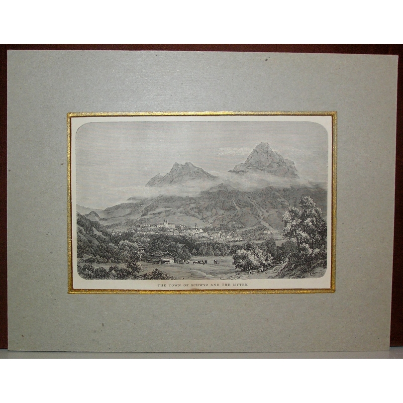 Gravure "The town of Schwyz and the