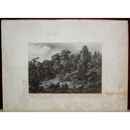 Engraving ‘Ruins of Gessler Castle’ by Moinat SA – Antiques and decorative items – Engravings, lithographs