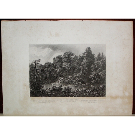 Engraving ‘Ruins of Gessler Castle’ by Moinat SA – Antiques and decorative items – Engravings, lithographs