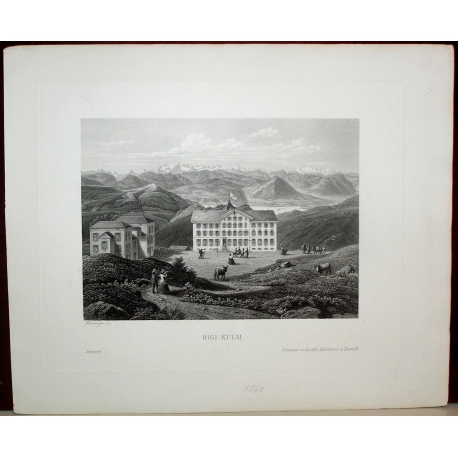 Engraving "RIGI-KULM" by HEISINGER at Moinat SA – Antiques and decorative items – Engravings, lithographs