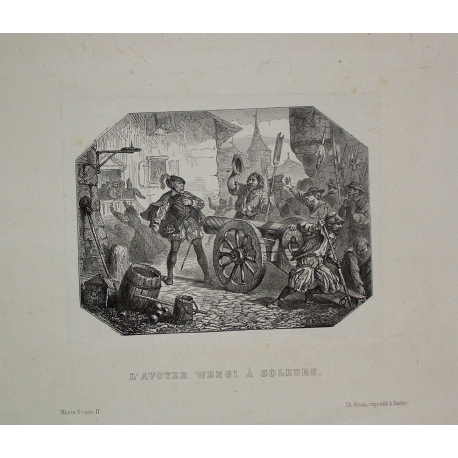 Engraving ‘The Wengi Oyster Farm in Solothurn’ by Moinat SA – Antiques and decorative items – Engravings, lithographs