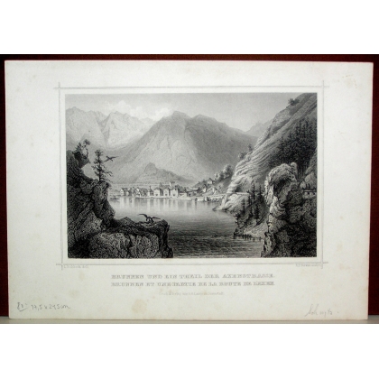 Engraving ‘Brunnen and part of the Moinat SA’ – Antiques and decorative items – Engravings, lithographs