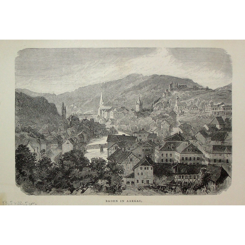 Gravure "Baden in Aargau"