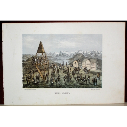Coloured "Righi-Staffel" engraving by Moinat SA – Antiques and decorative items – Engravings, lithographs