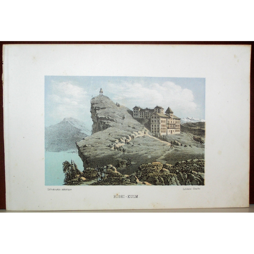 Lithographie "Righi-Kulm" de LELIEVRE