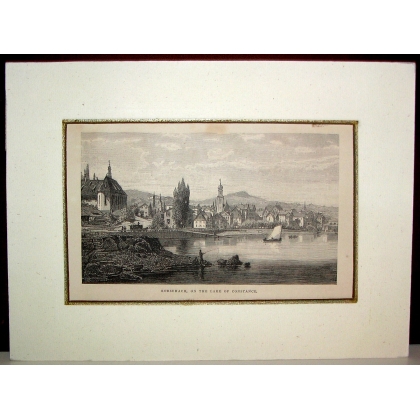 Engraving: ‘Rorschach, on the lake of Moinat SA’ – Antiques and home décor – Engravings, lithographs