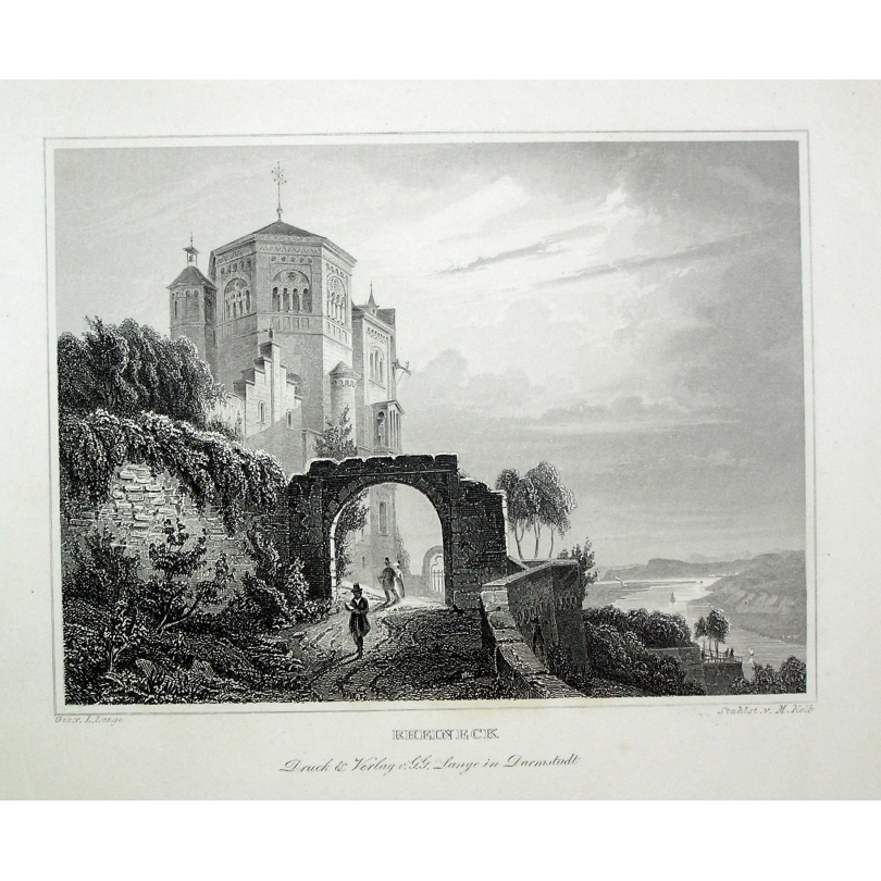 Gravure "Rheineck" de LANGE