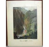 Gravure coloriée "Bains de Paeffers" de