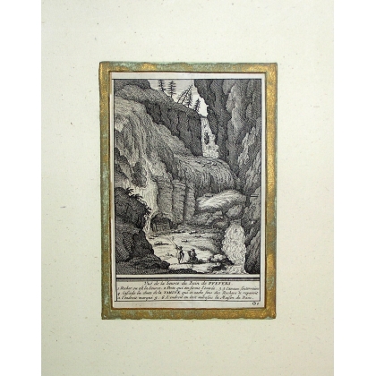 Engraving: ‘View of the Source of the Bath at Moinat SA’ – Antiques and decorative items – Engravings, lithographs