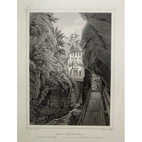 Engraving "Bad Pfaffers" by ROHBOCK on Moinat SA – Antiques and decorative items – Engravings, lithographs