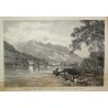 Engraving: "Sarnen, chief town of" by Moinat SA – Antiques and decorative items – Engravings, lithographs