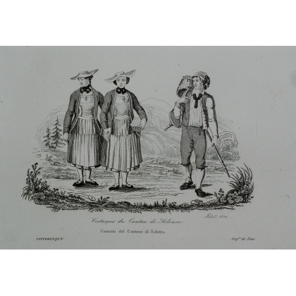 Engraving: ‘Hermitage of Sainte-Frêne’ by Moinat SA – Antiques and decorative items – Engravings, lithographs