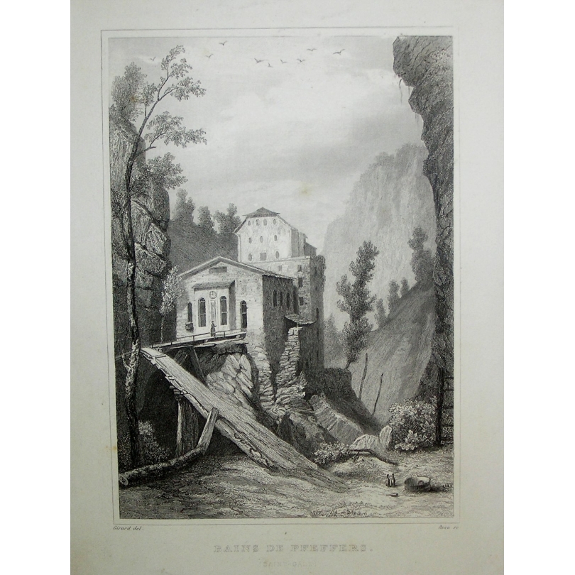 Gravure Bains de Pfaeffers de GIRARD