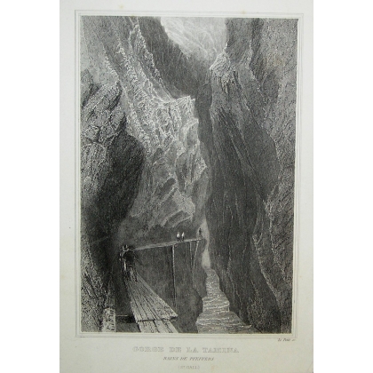 Engraving entitled ‘Gorge de La Tamina’ by LE PETIT, on Moinat SA – Antiques and decorative items – Engravings, lithographs