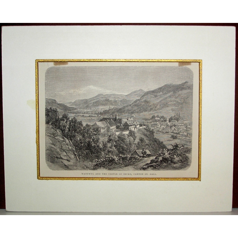 Gravure "Wattwyl and the castle of