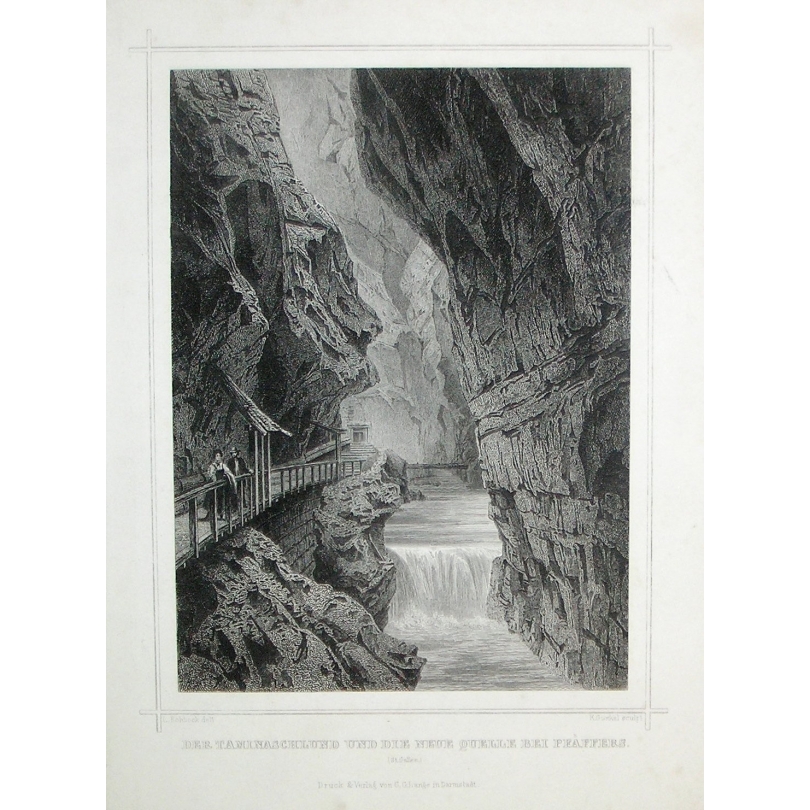 Gravure "Der Taminaschlund und die neue