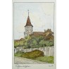 Engraving ‘Château de Vufflens’ by Moinat SA – Antiques and decorative items – Engravings, lithographs