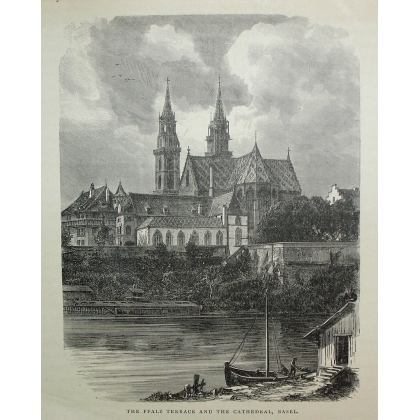 Engraving: "The Pfalz Terrace and the" by Moinat SA – Antiques and home décor – Engravings, lithographs
