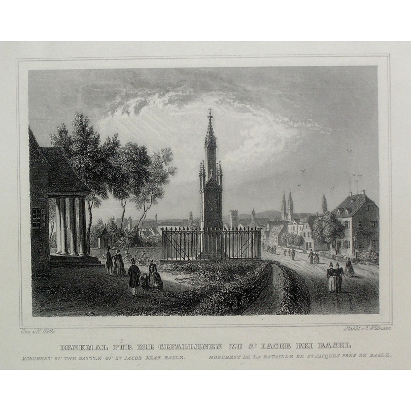 Gravure Monument de La Bataille de