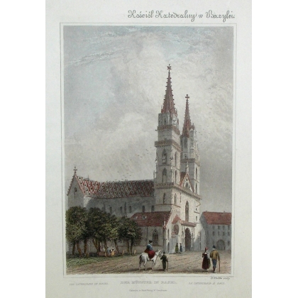Engraving ‘Basel Cathedral’ by Moinat SA – Antiques and decorative items – Engravings, lithographs