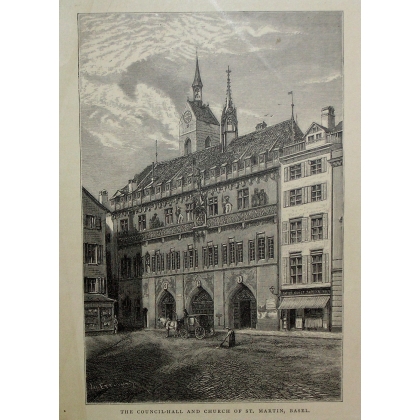Gravure \"The council-hall and chuch\"