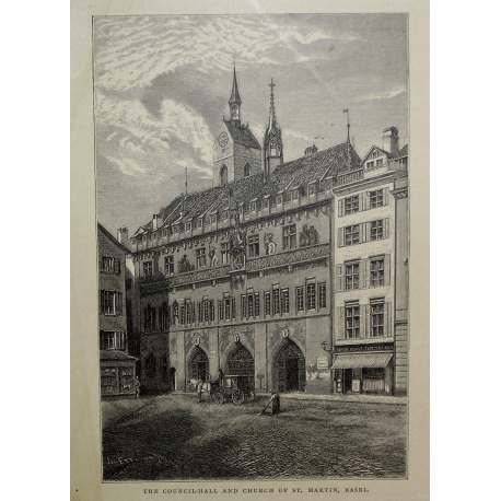 Gravure \"The council-hall and chuch\"