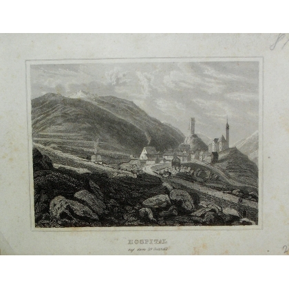Engraving ‘Hospital auf dem St. Gotthard’ by Moinat SA – Antiques and decorative items – Engravings, lithographs