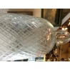 Suspension avec cloche en verre gravé à