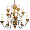 11-light painted wood and iron chandelier from Moinat SA – Antiques and home décor