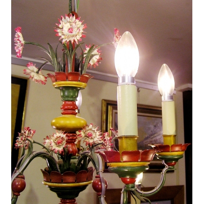 11-light painted wood and iron chandelier from Moinat SA – Antiques and home décor