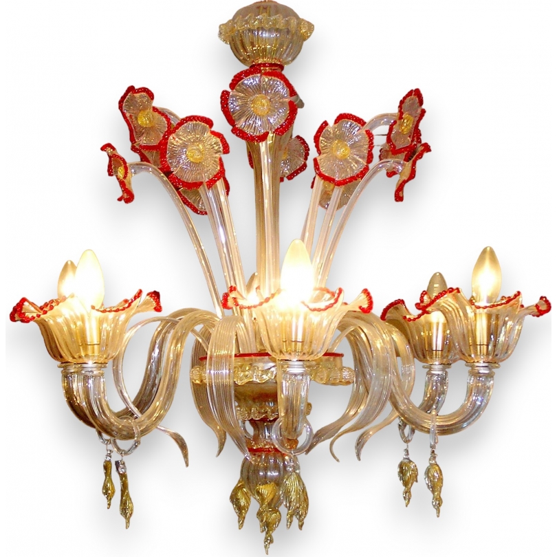 Murano glass chandelier, crystal, from Moinat SA – Antiques and home décor