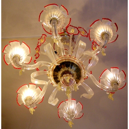 Murano glass chandelier, crystal, from Moinat SA – Antiques and home décor