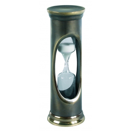 Bronze-coloured brass hourglass (3 minutes) at  Moinat SA  - Antiques and home décor