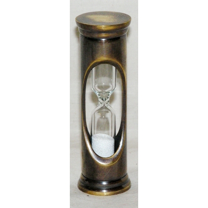 Bronze-coloured brass hourglass (3 minutes) at  Moinat SA  - Antiques and home décor