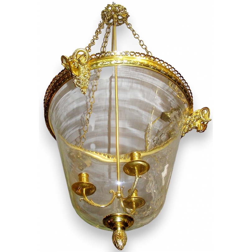  Suspension Cloche "Tête de bélier" sur  Moinat SA  - Antiquités décoration