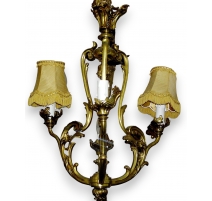Lustre en bronze à 4 lumières
