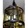 Round hanging lantern, black patina, by Moinat SA – Antiques and home décor